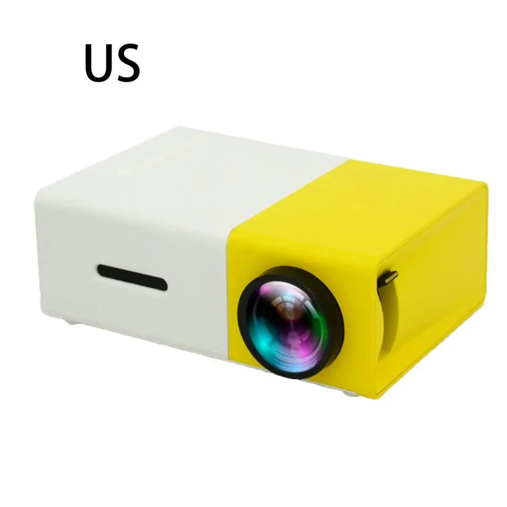 Excelvan Yg300 портативный мини-проектор 600 люмен Yg300 320X240 пикселей медиаплеер Поддержка 1080P Hd Lcd Led Проекторы - Цвет: US Plug