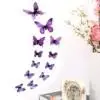 12 шт Бабочка серебряное зеркало украшение для дома комнаты искусство 3D DIY наклейки на стену Бабочка DIY Декоративные наклейки# ZH - Цвет: 10