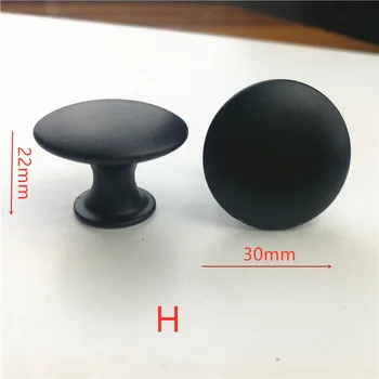 

Diameter 30mm 10pcs/lot BLACK Knob Pull Handle Kitchen Cabinet Hardware free shipping - H