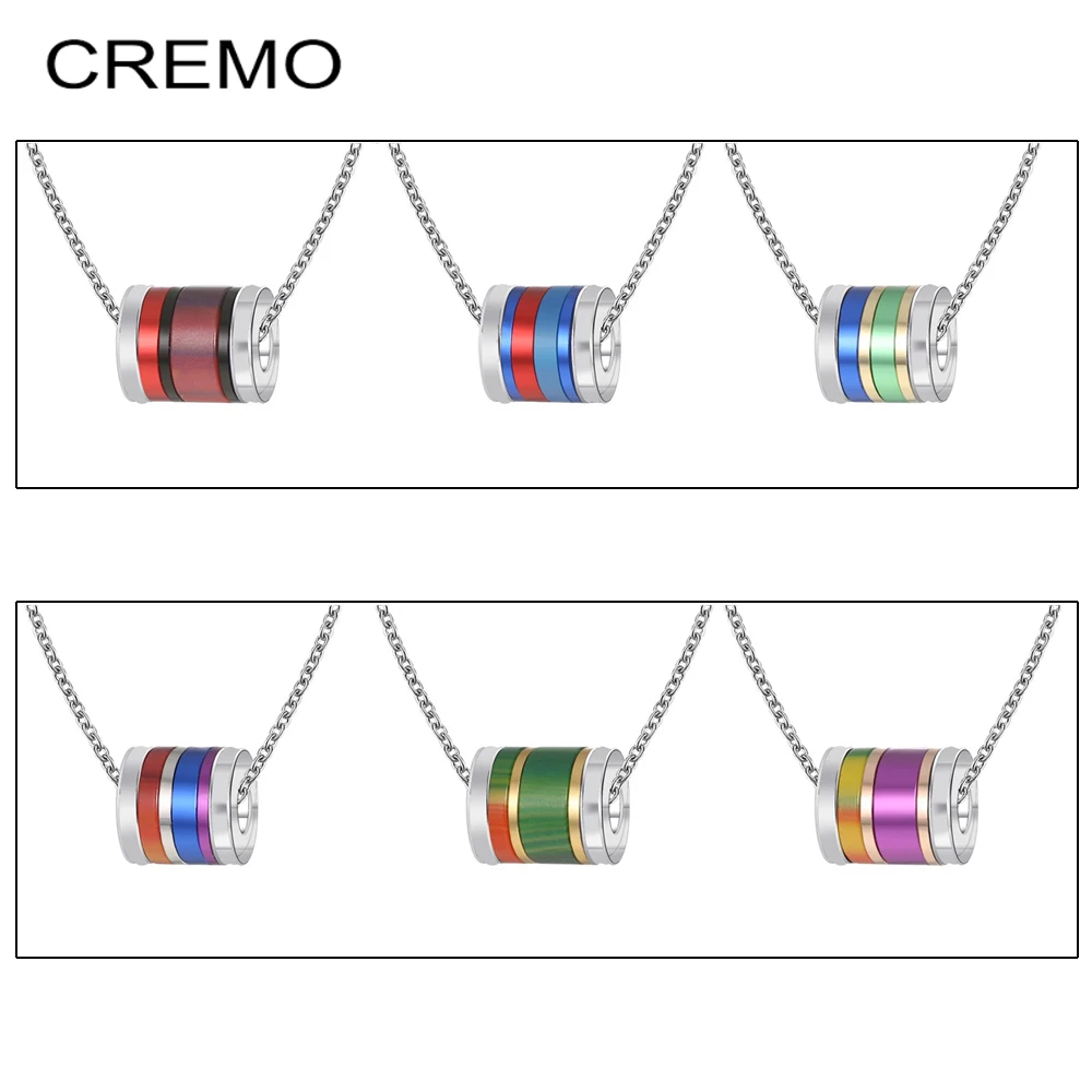 Cremo, жоржет, трещотка, ожерелье s, Подвеска для женщин, Спиннер, оригинальная цепочка из нержавеющей стали, Очаровательное ожерелье, сделай сам, персонализированное ювелирное изделие