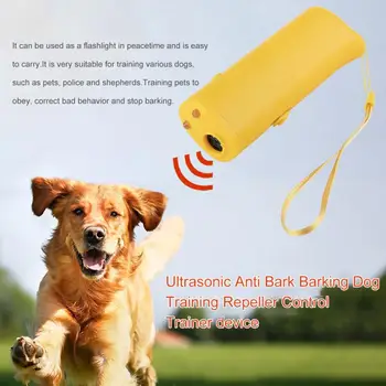

Home Ultrasonic 3 in 1 Pet Dog Repeller Training Device Pet Dog Repeller Stop Barking Pet Trainer Pet Supplies With Flashlight