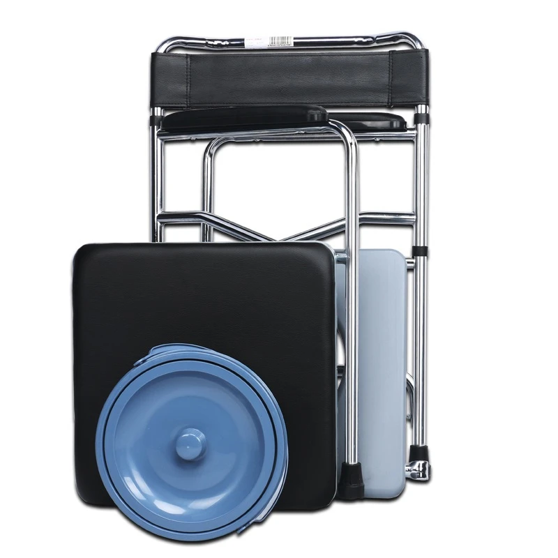 

Foldable Sit Toilet Chair The Elderly Move Closestool Chair Pregnant Woman Taburete Metal Bathroom Stool Commode Chair