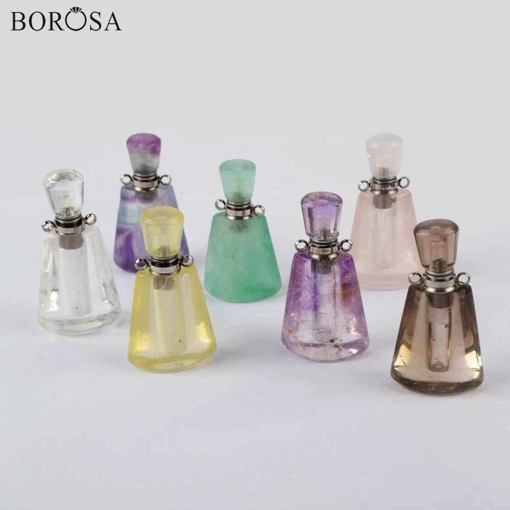 Парфюмерная бутылочка BOROSA из натурального камня 3 шт. соединитель эфирного масла