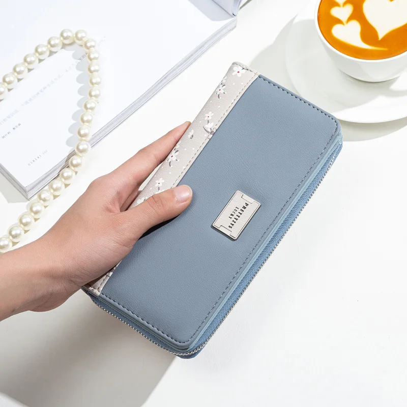 

2020 Spring New Printed Ladies Long Wallet Large-capacity Women's Zipper Horizontal Women's Wallet wallets for women