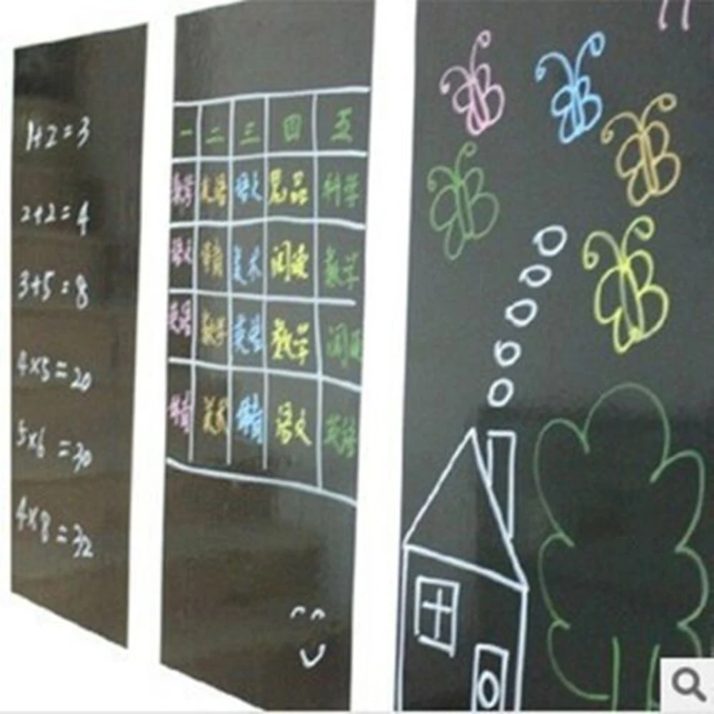 Chalk Board Blackboard Educational Wall Sticker Decal Kid S Graffiti W 5 Chalks Refrigerators Or Kitchen Cabinets In Wall Stickers From Home Garden On Aliexpress