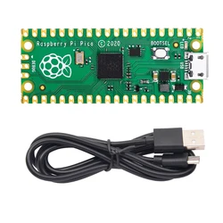 Placa de microcontrolador Raspberry Pi Pico, microusb de doble núcleo Cortex M0 + brazo de procesador para Raspberry Pi (sin soldadura), Original