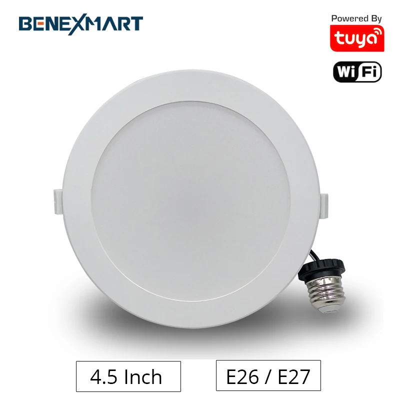 

Tuya WiFi 4.5 Inch E27 Downlight RGBCW LED Ceiling Light Fixture Alexa Echo Dot Spot Show Voice Control Home Automation ITFFF