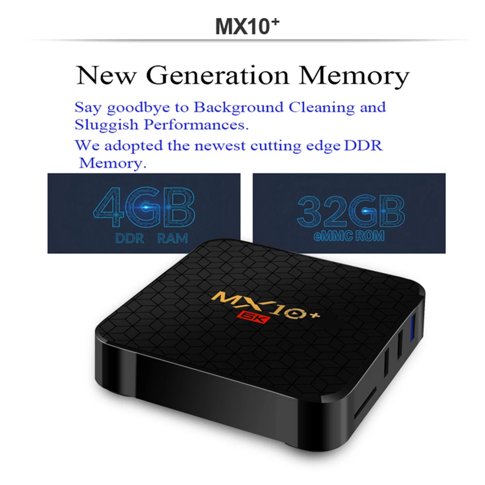  2019 New MX10+ H6 Android 9.0 TV Box 4GB 64GB Smart TV Box 2.4G 5G Dual WiFi 6K BT4.0 3D Media Paly
