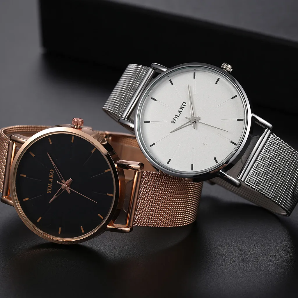Повседневные мужские кварцевые часы простые металлические Montre Mesh нержавеющая