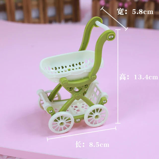 Mini Shopping Cart Salesman Sample For Kid Pretend Play Toy Dollhouse Decoration 6