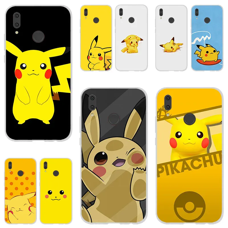 TPU Back Cover For Huawei Y3 Y5 Y6 Y7 2017 II Pro Silicone Soft cute pikachui Phone Case Prime 2018 Y9 2019 |