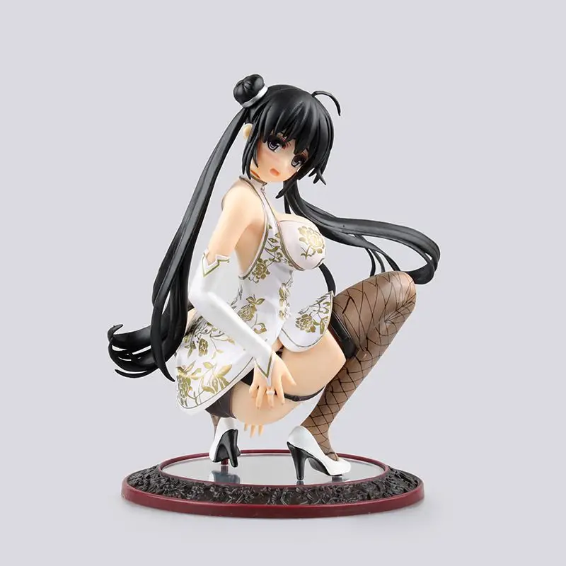 Misaki Kurehito SKYTUBE action figure sexy Cheongsam maiden ren white black 3styles model decoration pvc collection figurine toy (8)