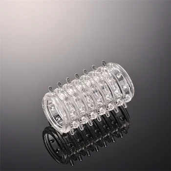 6 Pcs Reusable Cock Ring Penis Extension Sleeve Lock Semen Sex Toys For Male Delay Ejaculation Cockring Adult Sex Toys For Men 5