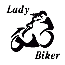15*15cm Lady Biker car stickers waterproof Vinyl Decals New Style Hot Handsome And Cool Stickers Car Accessories