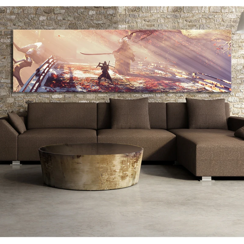 Preise Große Größe Spiel Poster Wand Dekor Malerei SEKIRO Schatten Sterben Zweimal Bild Video Spiele Kunst Rahmenlose Malerei Wand Kunst Unframed