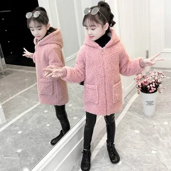 

2020 Kids Girl Overcoat Winter New Fashion Wool Coat for Girls Teens Autumn Jacket Warm 8 Outerwear Children Windproof