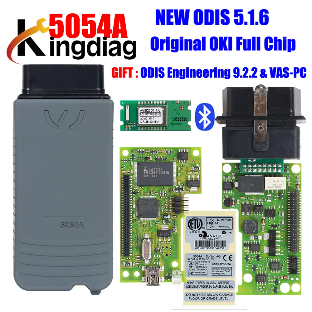 ODIS V5.1.6 5054A Бесплатная генерация ключей оригинальный OKI полный чип AMB2300 bluetooth4.0 OBDII