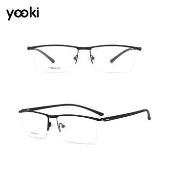 

Top Quality Memory Titanium Alloy Glasses Frame Eyeglasses Men women Half Frame Ultralight Glasses Spectacles Gafas Oculos P9229