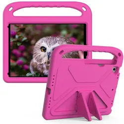 Kids Cute Shockproof Tablet Case with EVA Foam Hand - Held Stand - Air 1 Air 2 Pro 9.7 (Rose red 2)