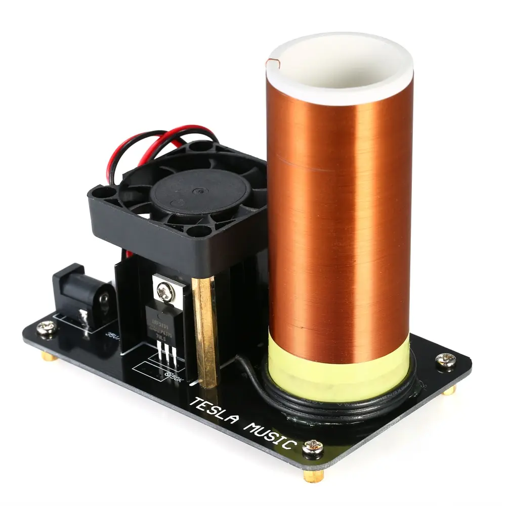 

Music Tesla Coil Plasma Loudspeaker with Power Adapter Wireless Transmission Experiment Model