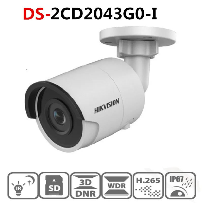 Оригинальная Hikvision, английская версия, DS-2CD2043G0-I, замена DS-2CD2042WD-I, 4MP, ИК, POE, сетевая камера, система безопасности