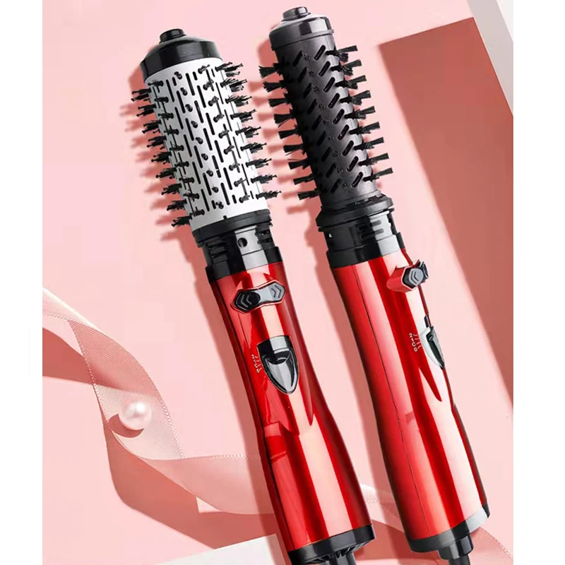 3 in 1 Rotating Electric Hair Straightener Brush Hair Curler Hair Dryer Brush Hot Air Comb Negative Ion Hair Styler Comb