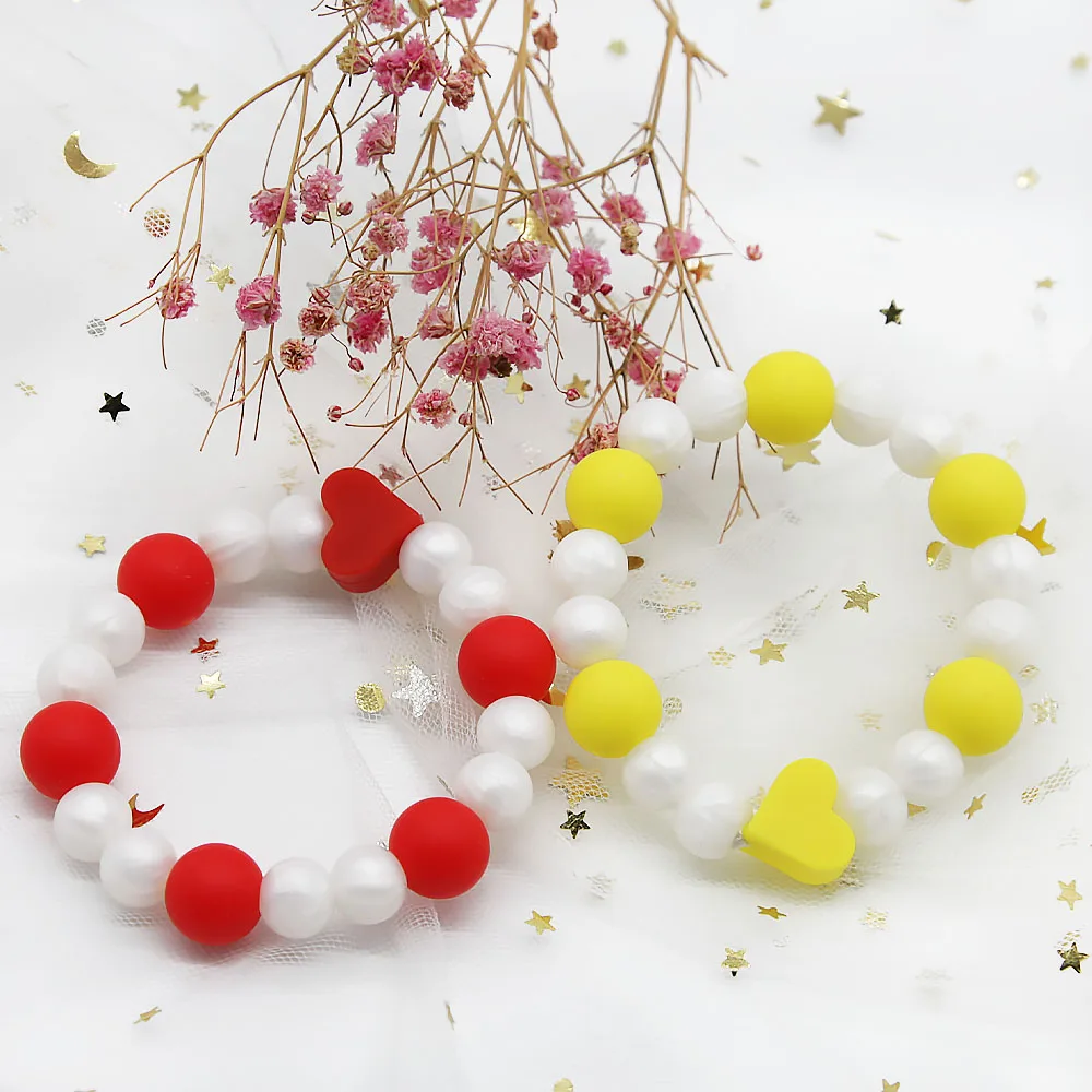 

Силиконовые бусины-цепочка для пустышки, без бисфенола