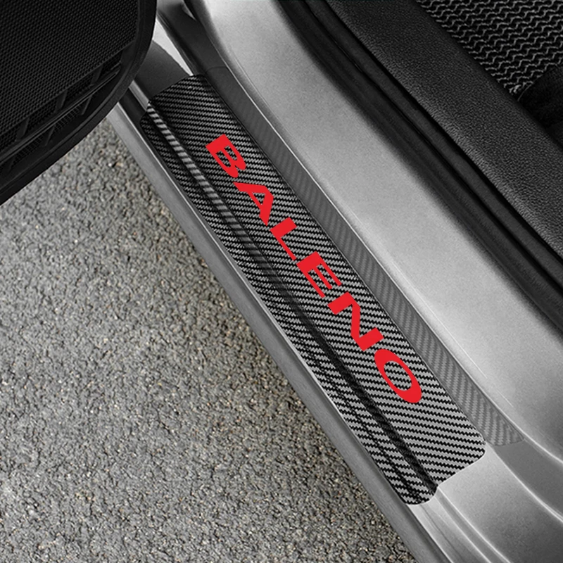 4D углеродное волокно наклейка s для Suzuki Baleno Автозапчасти автомобильные аксессуары защита дверных порогов пороги наклейки 4 шт