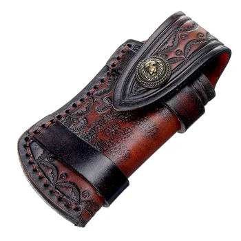 

Retro Knife Leather Sheath With Waist Belt Buckle Pocket for Foldable Cutter Tools Accessories Cosplay Costume Decoration Kit