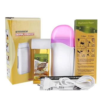 

3 In 1 Depilatory Wax Wet Strips For Hair Removal Machine Cartridge Heater Paper Set
