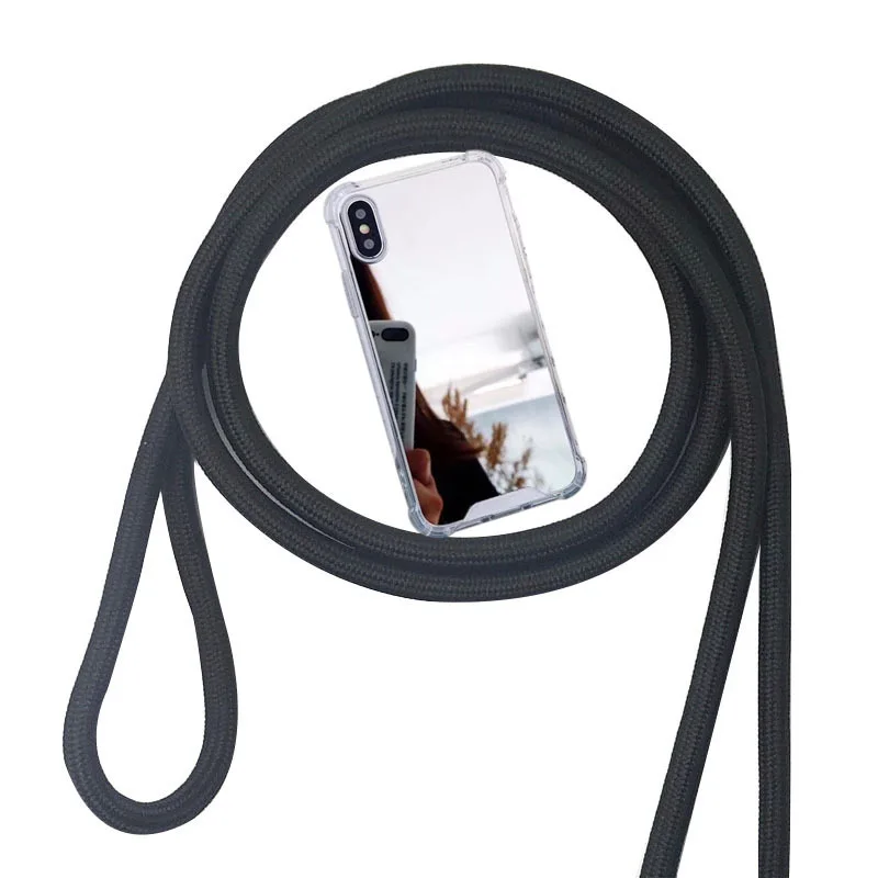 Антикапельный акриловый зеркальный чехол для iPhone 11 Pro Max i8 Plus i7 i7 Plus i6 i6s Plus защитный чехол для iPhone 11 со шнурком