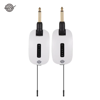 

Belcat T4R4 UHF Guitar Wireless System Electric Guitar Bass Audio Transmitter Receiver Built-in Rechargeable Battery Max.100M
