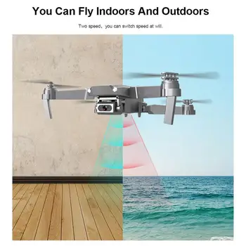 

4K 1080P HD Camera Mini Drone WiFi Aerial Photography Aircraft Toy Foldable Adult Kids Helicopters New RC Quadcopter Black O0M5