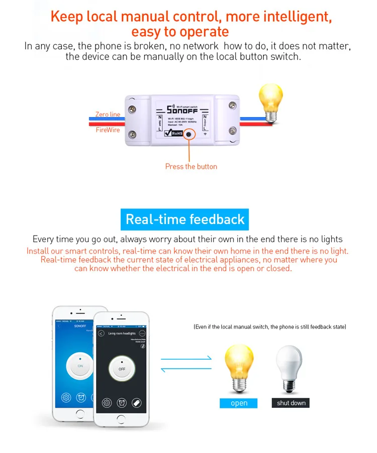 Wireless Wifi Switch Remote Control Automation Module DIY Timer Universal Smart Home with Smart Life for Alexa IFTTT Google Home (9)