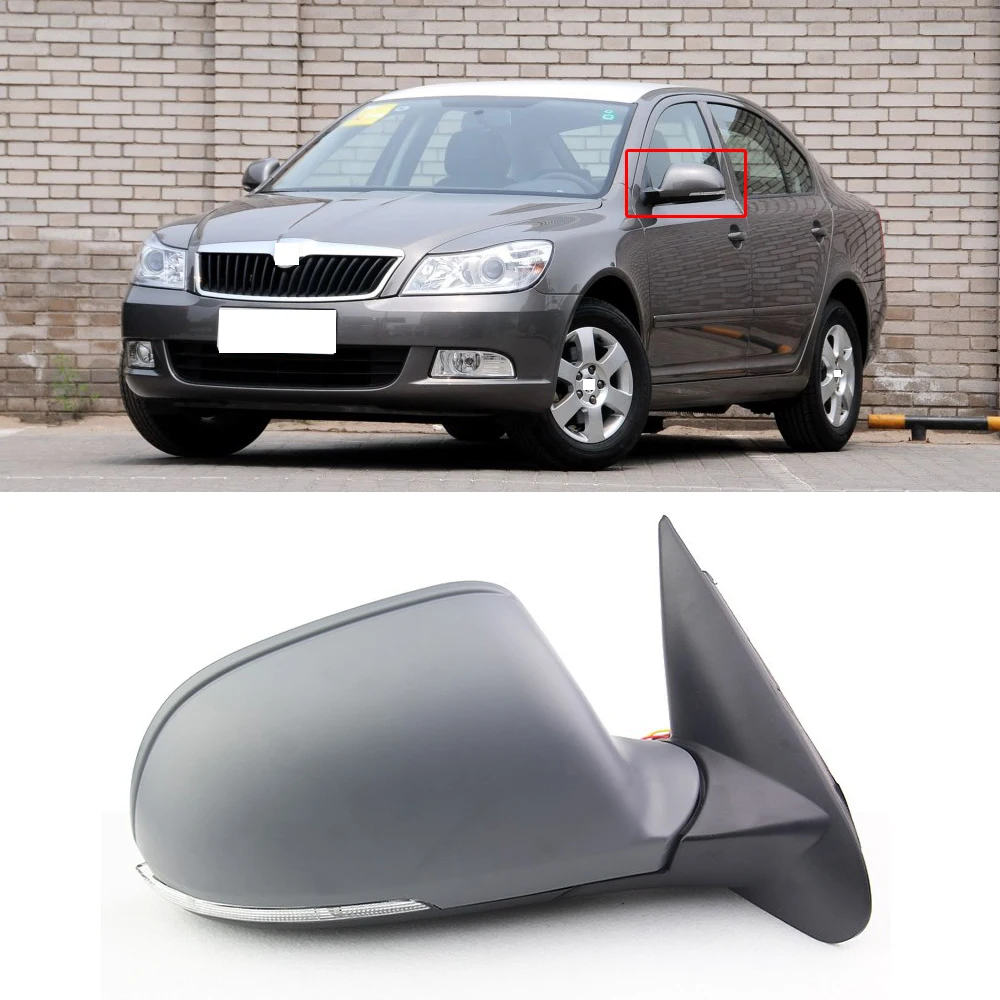 CAPQX для Skoda Octavia 2010 2011 2012 2013 боковое зеркало заднего вида с светодиодный указатель