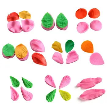 

18PCS Gum Paste Flower Veining Silicone Fondant Molds for Wedding Cake Decor Y98E