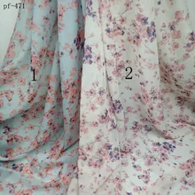 75D шифоновое платье с принтом, летнее платье, широкие брюки, блузка, слегка проницаемая ткань, платье