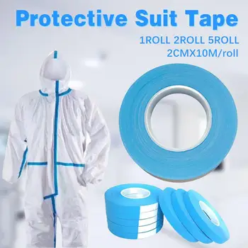 

10m Roll heat sealing tape EVA Hot Melt Tape Non Woven Blue Seam Heat Sealing Tape Roll For Protection Suit Isolation Clothes