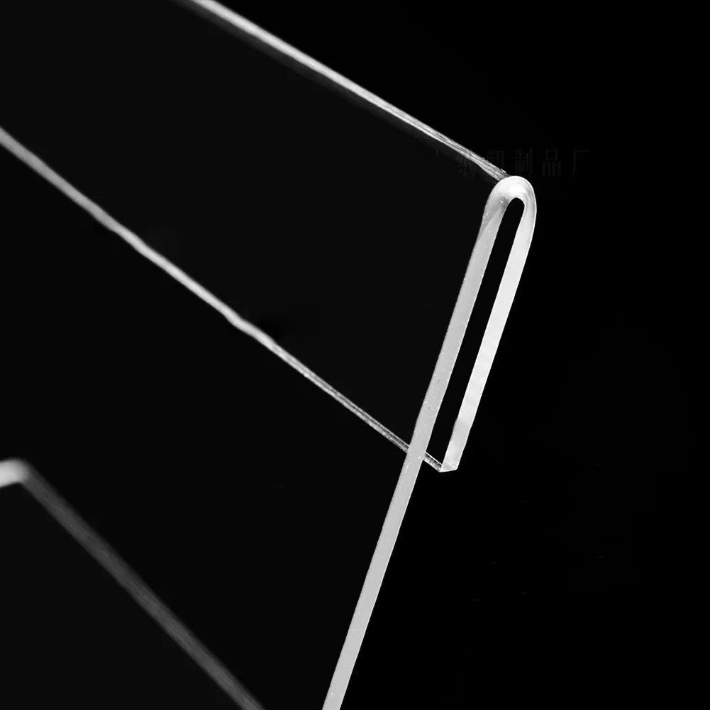 Display Stand 1Pc Portable Acrylic Clear Desktop Sign Labels Price Name Card Tag Stand Rack adjustable display stand