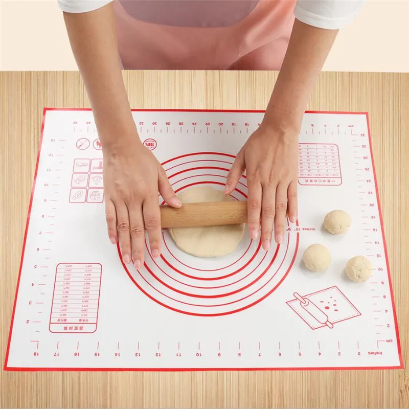 Kitchen Accessories Silicone Baking Mats Sheet Pizza Dough Non-Stick Maker Holder Pastry Cooking Tools