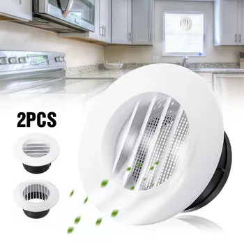 

2 Type air ventilation cover round ducting ceiling wall hole abs air vent grille louver kitchen bath air outlet fresh system