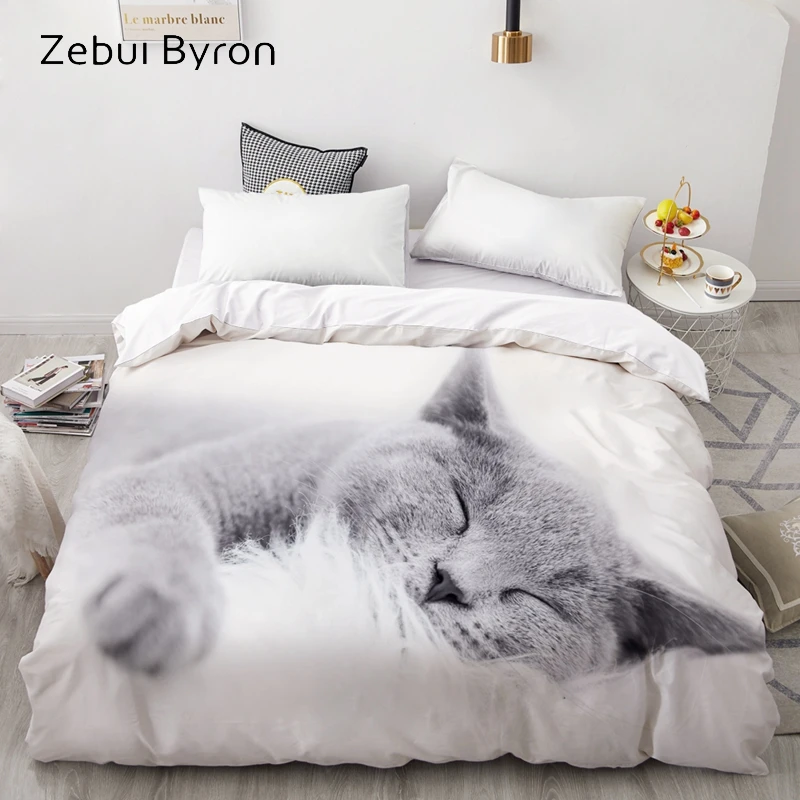 3D Duvet Cover,Comforter/Quilt/Blanket case Double/Queen/King,Bedding Custom/220x240/200x200,Animal Black cat eyes,Drop ship