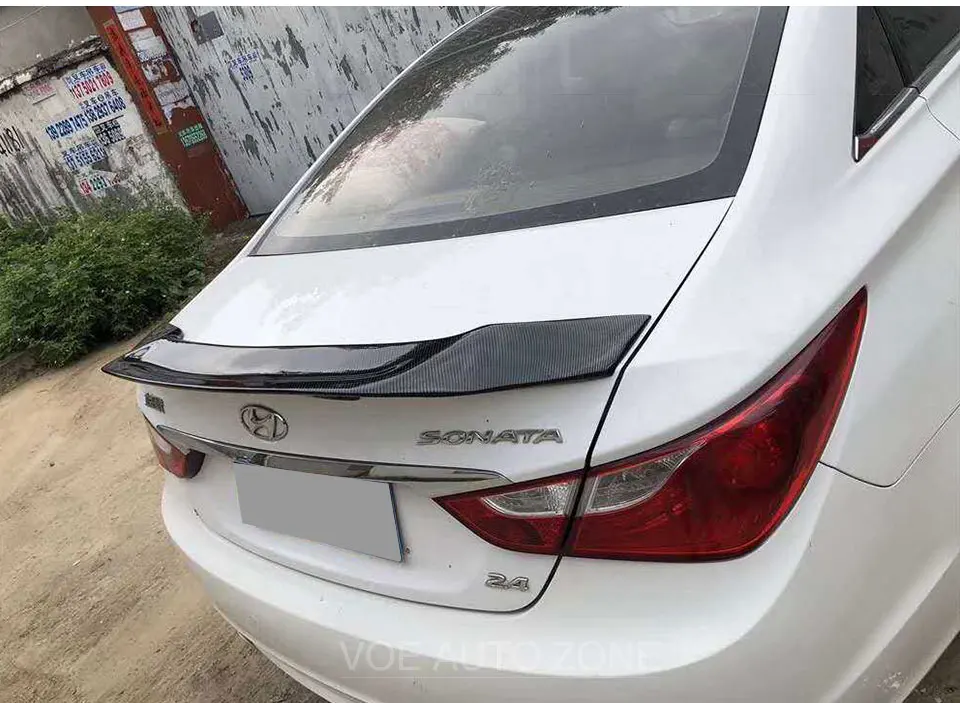 Sonata 8th R-style углеродное волокно/FRP спортивный багажник заднее крыло спойлер автомобиля-Стайлинг для hyundai Sonata 2011