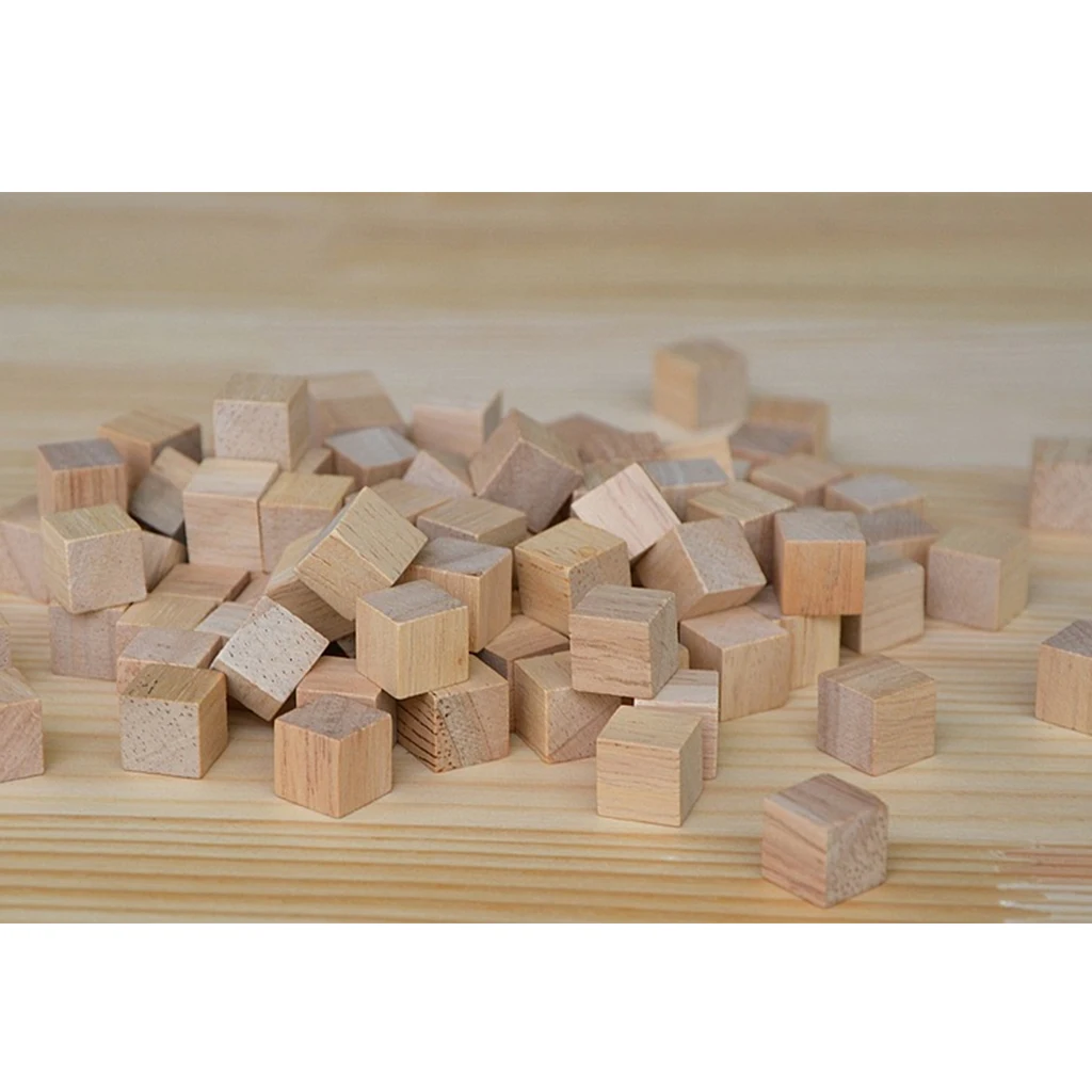 Colorful Linking Cubes, Wooden Puzzles Blocks Educational Counting Toy for Early Math Skills, 2 Packs 100x