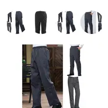 

Terrific Trousers Mid Waist Waiter Stripe Uniforms Pants Pants Cooker Pants