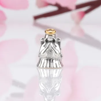 

Original 925 Sterling Silver Bead New Prayer Angel Beads Fit Pandora Women Bracelet & Necklace Diy Jewelry