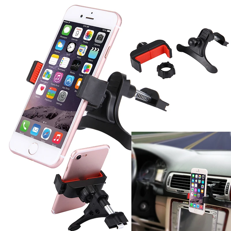 Автомобильный держатель для телефона Air Vent Mount Stand Нескользящая универсальная подставка для телефона 3,5-5,5 дюймов прочная стабильная Подставка для gps 360 градусов