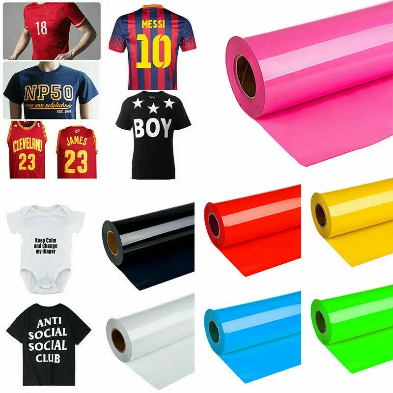 

1 Roll Vinyl Heat Transfer Iron On DIY Garment Film Cricut Silhouette Paper Art Creative Sticker Decoration Supplies