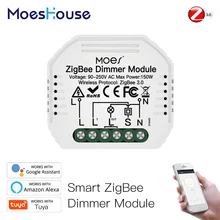 Mini DIY Tuya ZigBee 3.0 Smart Dimmer Switch Module Hub Required Smart Life App Alexa Google Home Voice Control 1/2 way