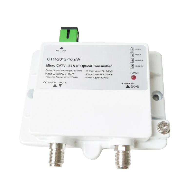 CATV + STA IF 47 2150MHz micro catv оптический передатчик OTH 2013 10mW FTTH 1310nm однорежимный 12V DC